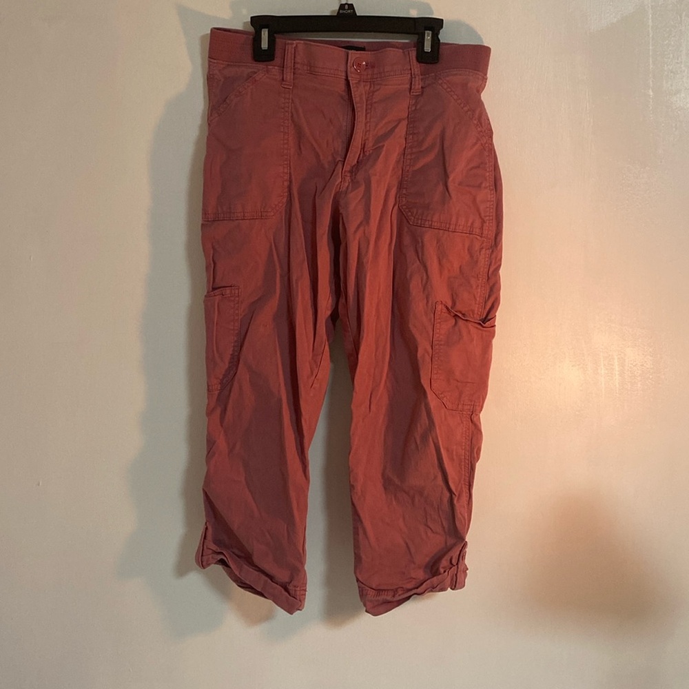 Midrise pink cargo pants
